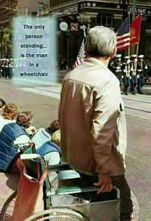 It is the VETERAN who salutes the Flag,