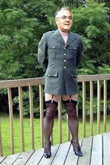 Representative Barney Frank introduces the new "don't ask, don't tell" uniform