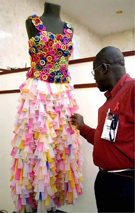 condom prom dress
